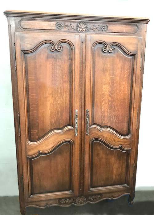 FRENCH ANTIQUE LOUIS XV STYLE ARMOIRE